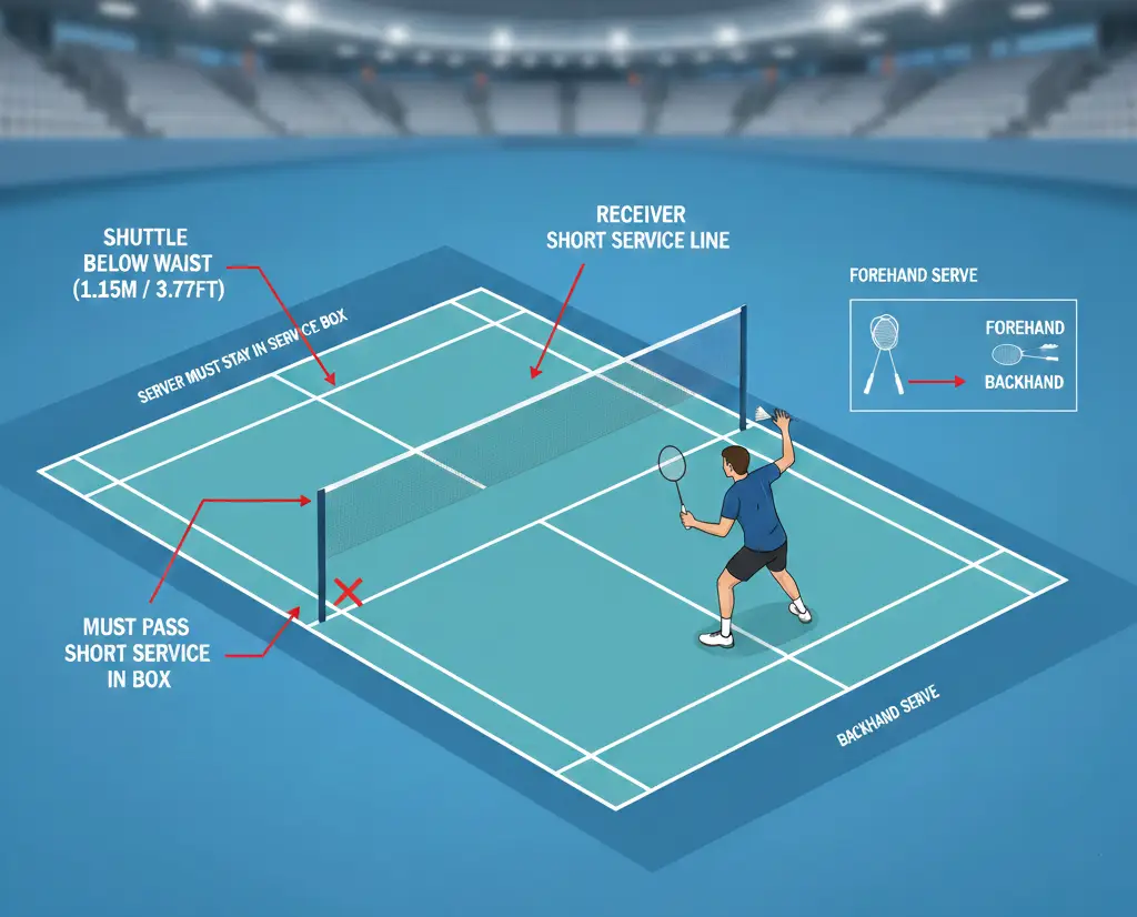 Badminton Serving Rules and Regulations