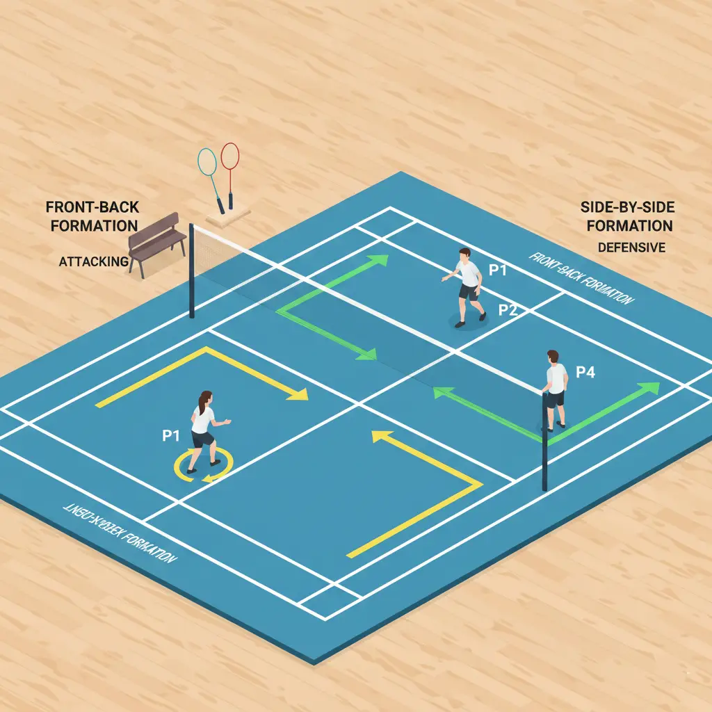 Badminton Doubles Strategy and Positioning