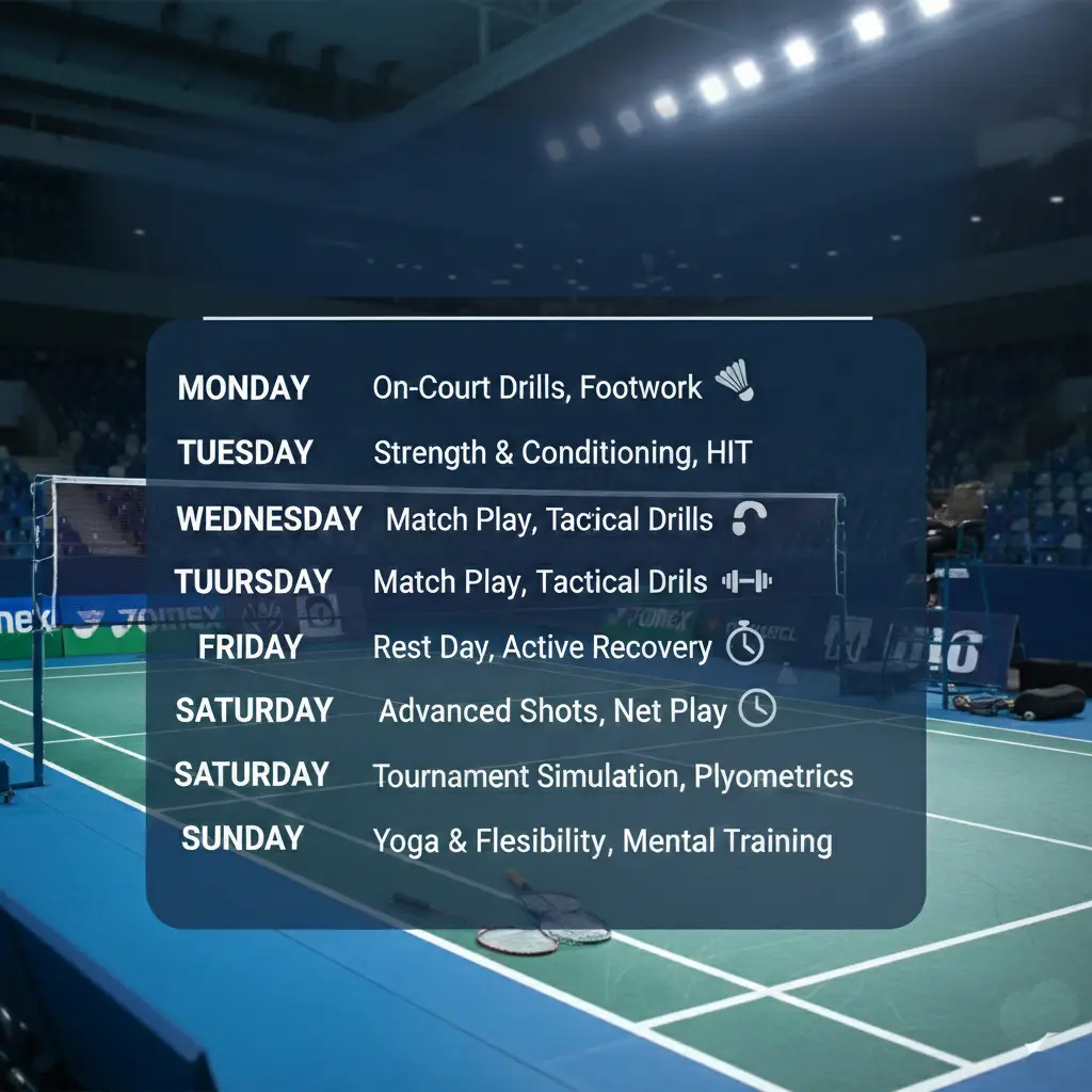 Badminton Training Schedule for Competitive Players